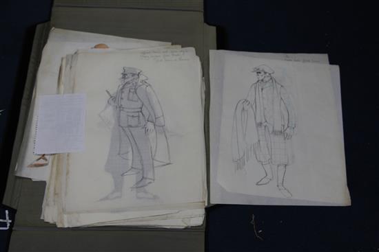John Furniss (b.1935) - Various costume designs for movies, 1960s-1970s